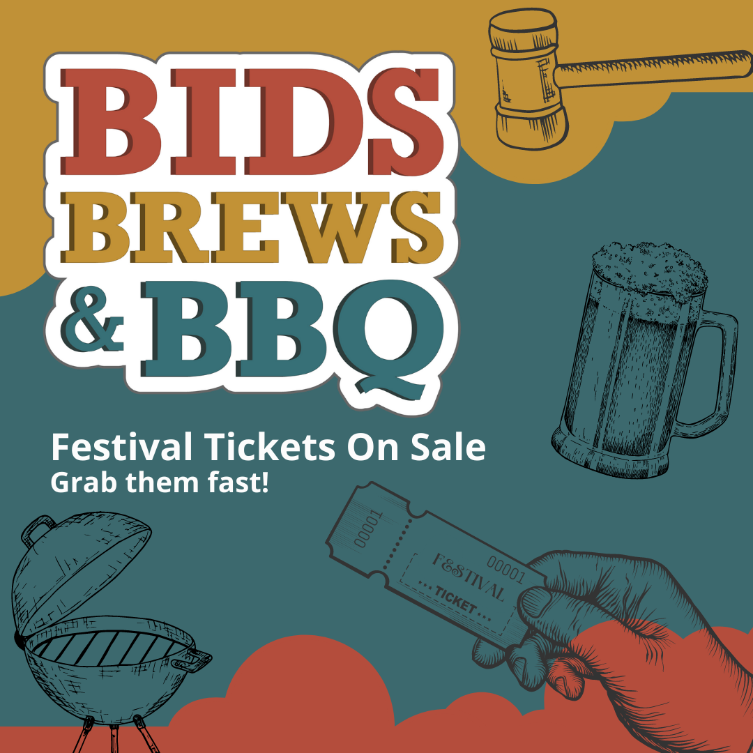 Tickets to "Bids, Brews & BBQ" Festival