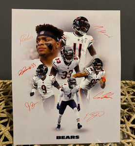 Chicago Bears Laser Autographed Photo