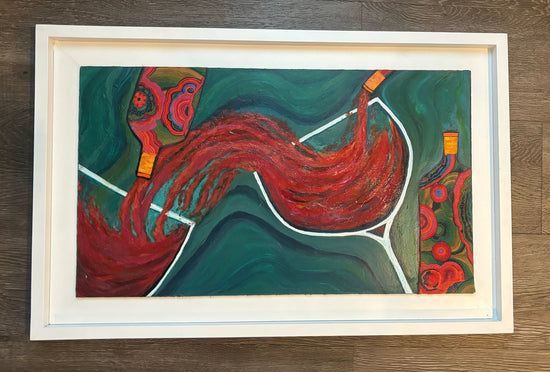 Cheers to Art Original Mixed Media Artwork
