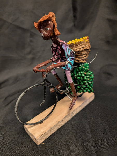 Handmade Paper Mache Bicycle African Art Figurine (5 options)