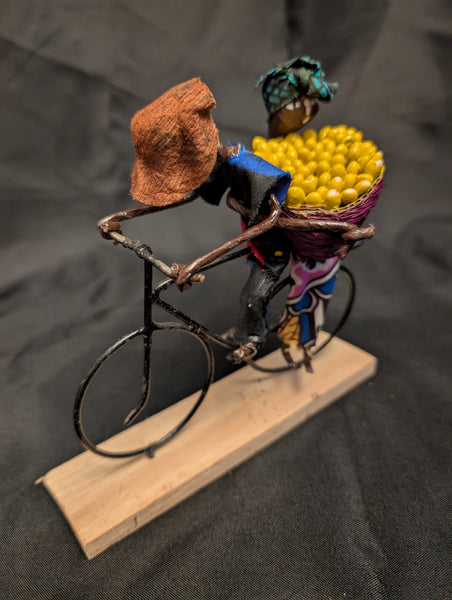 Handmade Paper Mache Bicycle African Art Figurine (5 options)
