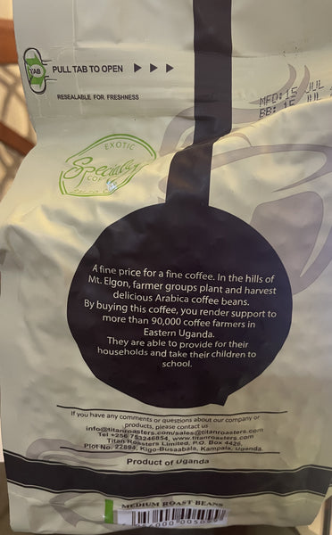 Coffee Afrikano Gourmet Ugandan Coffee Beans - 500g (17.64 oz)