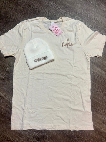 Little Mama Shirt Shop:  "Mama" Cursive T-shirt and Beanie ($50 value!)
