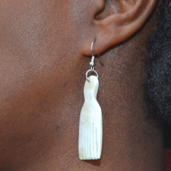 Handmade Ankole Cow Horn Earrings - Many Designs to Choose From!