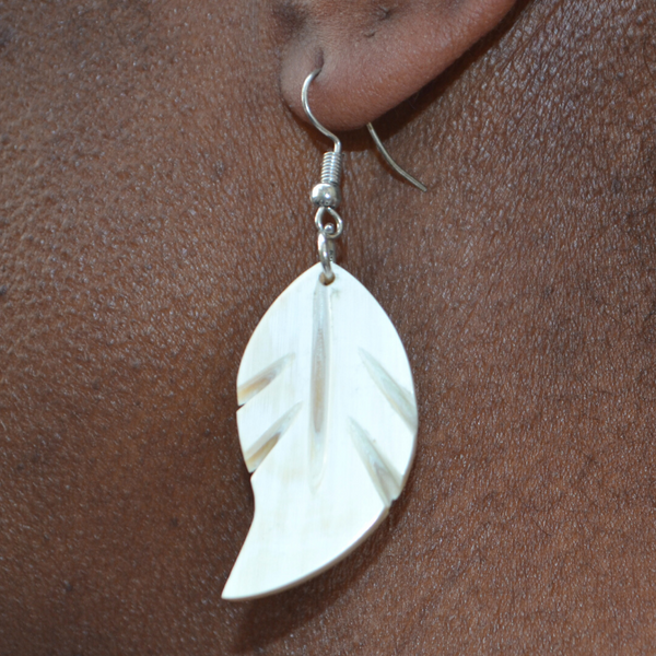 Handmade Ankole Cow Horn Earrings - Many Designs to Choose From!