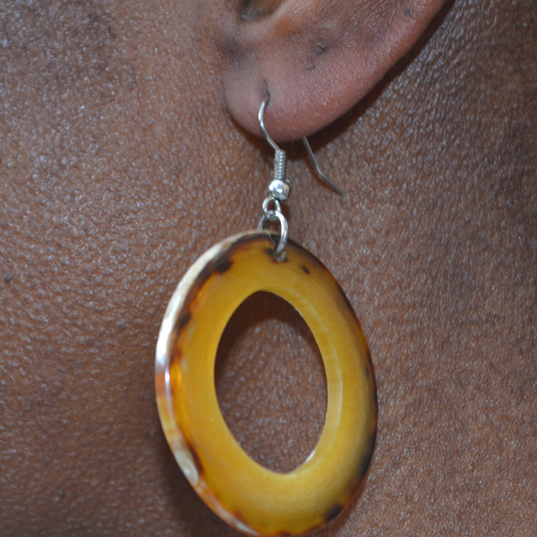 Handmade Ankole Cow Horn Earrings - Many Designs to Choose From!