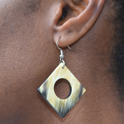 Handmade Ankole Cow Horn Earrings - Many Designs to Choose From!