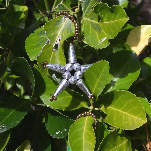 Handmade Ugandan Paper Bead Mini Star Ornament (6 Colors)