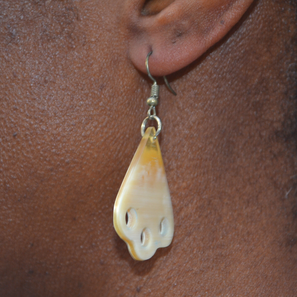Handmade Ankole Cow Horn Earrings - Many Designs to Choose From!