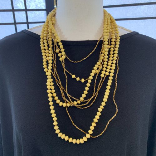 Handmade 8-strand Ugandan Paper Bead Necklace (Multiple Colors Available)