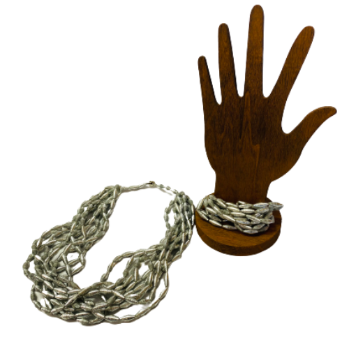 Handmade Ugandan Paper Bead Necklace & Bracelet Matching Set (2 Color Options)