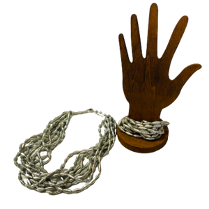 Handmade Ugandan Paper Bead Necklace & Bracelet Matching Set (2 Color Options)