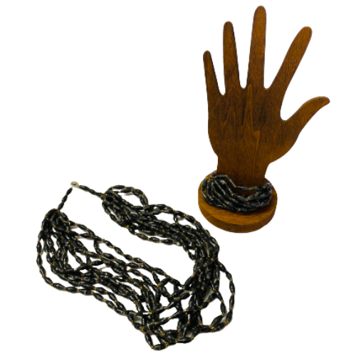 Handmade Ugandan Paper Bead Necklace & Bracelet Matching Set (2 Color Options)