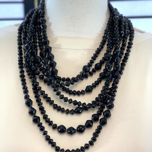 Handmade 7-Strand Ugandan Paper Bead Necklace (4 Color Options)