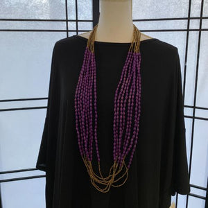 Handmade Ugandan Paper and Seed Bead Necklace (2 color options)