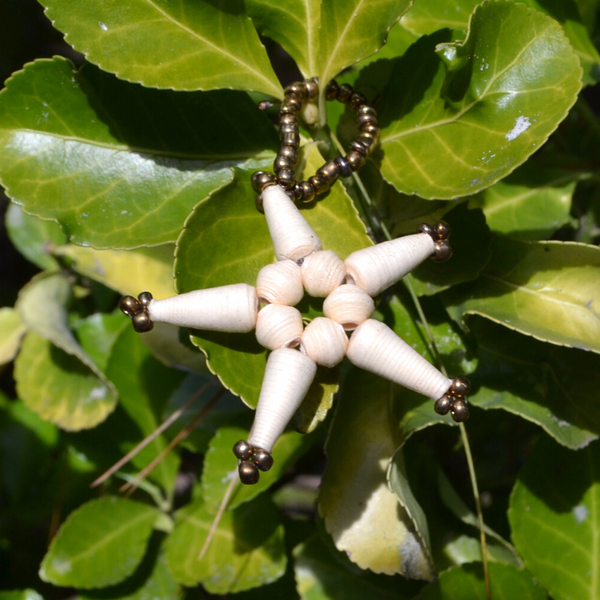 Handmade Ugandan Paper Bead Mini Star Ornament (6 Colors)