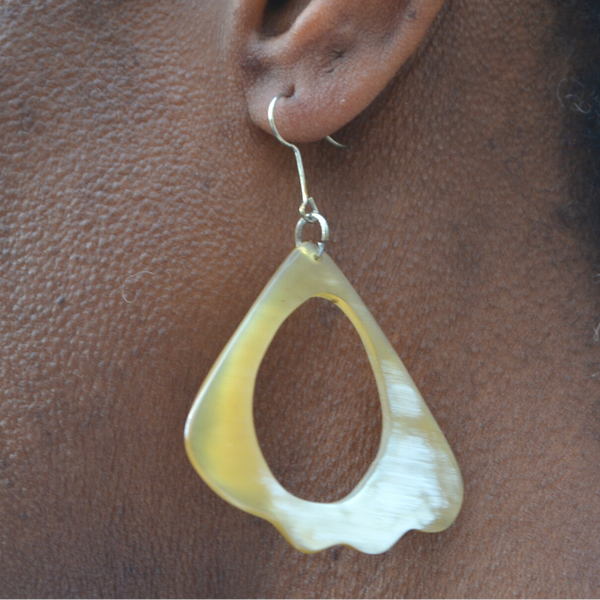 Handmade Ankole Cow Horn Earrings - Many Designs to Choose From!