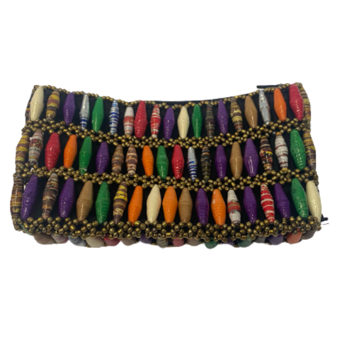 Handmade Paper Bead Coin Purse (Multiple Color Options)