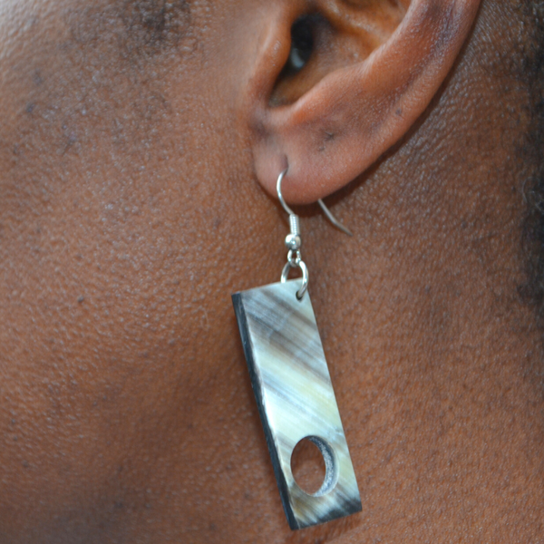 Handmade Ankole Cow Horn Earrings - Many Designs to Choose From!