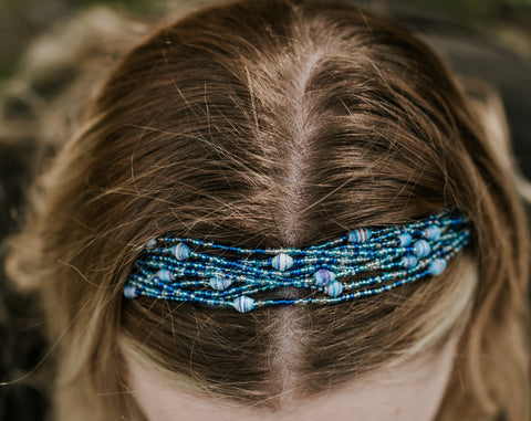 Hand Beaded Headband (Multiple Color Options)