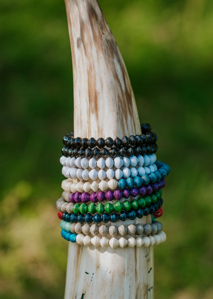 Handmade Ugandan Paper Bead Wrap Bracelet (Multiple Color Options)