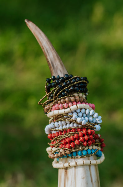 Handmade 8-strand Ugandan Paper Bead Bracelet