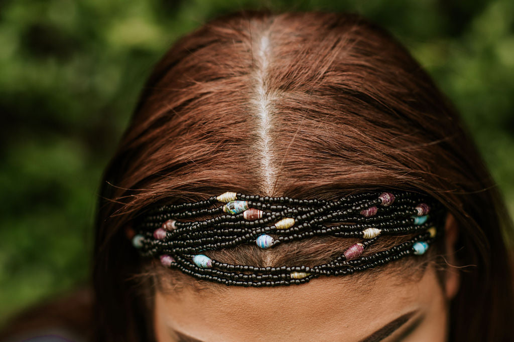Hand Beaded Headband (Multiple Color Options)