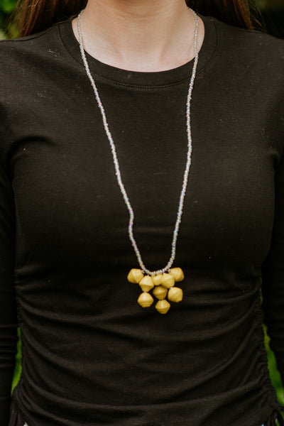 Handmade Ugandan Paper & Seed Bead Necklace