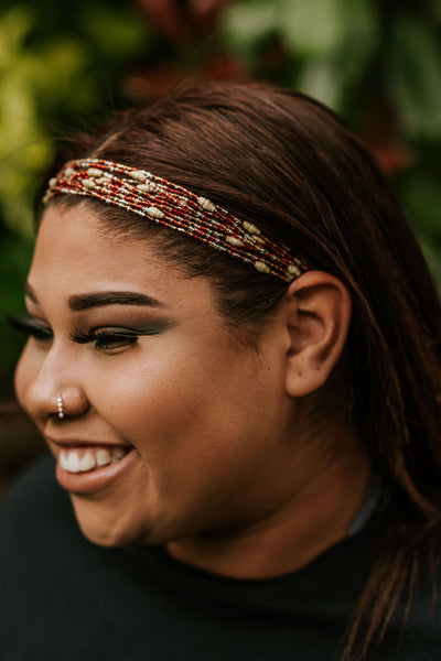Hand Beaded Headband (Multiple Color Options)
