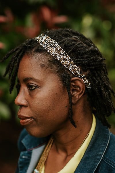 Hand Beaded Headband (Multiple Color Options)