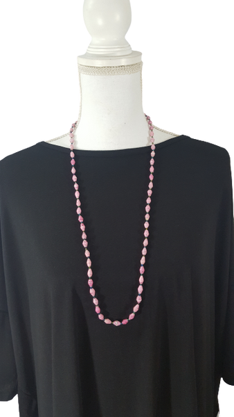 One-Strand Paper Bead Necklace (Multiple Colors Available)