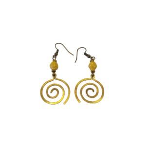 Paper Bead Swirl Earrings (Multiple Color Options)