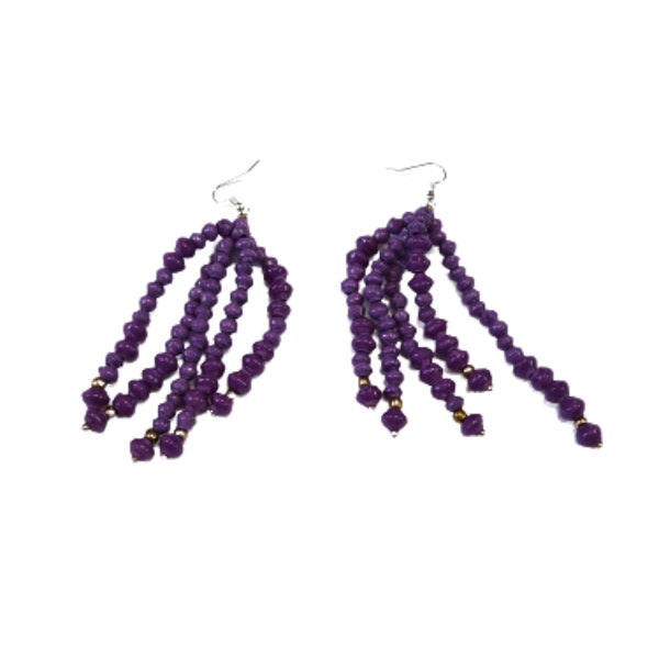 Waterfall Paper Bead Earrings (Choose Color)